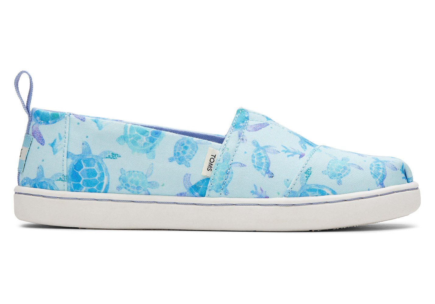 Toms Alpargata Youth Sea Turtles Espadrille Blue/White - Kids - 93046-IZAB